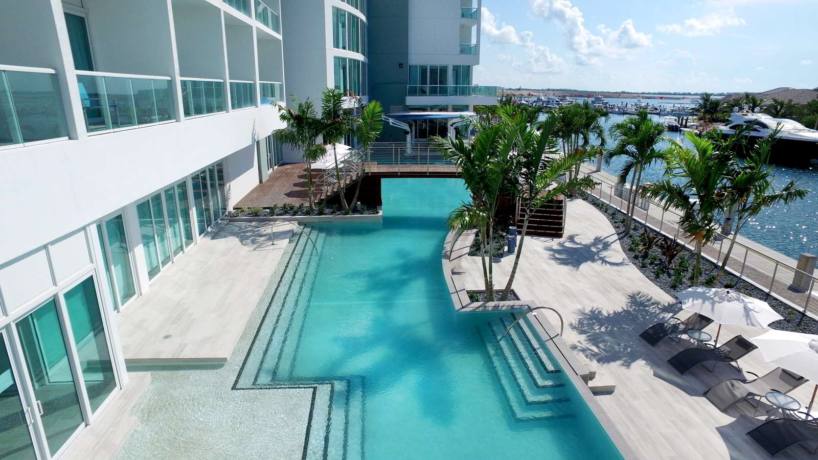 Hilton hotel at Resort World Bimini - pool